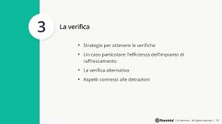 LA VERIFICA DELLEFFICIENZA DEGLI IMPIANTI [upl. by Nirehtac]