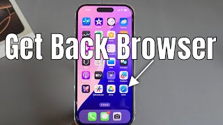 Fix safari browser missing iPhone [upl. by Ettesyl]