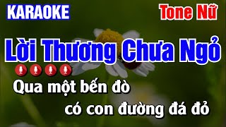 Lời Thương Chưa Ngỏ  Đối Diện Nhà Em  Karaoke Tone Nữ  Karaoke AK [upl. by Ulane509]