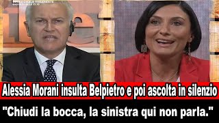 CAOS IN DIRETTA Belpietro e Morani PD si Scambiano Offese  Chiudi la Bocca [upl. by Alvita23]