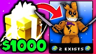 I SPENT 1000 ROBUX ON THE NEW TARNISHED BONNIE AND Five Nights TD [upl. by Nilekcaj]