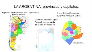 PROVINCIAS Y CAPITALES de la República Argentina 2020 docente María Alejandra Bulfaro [upl. by Eciryt]