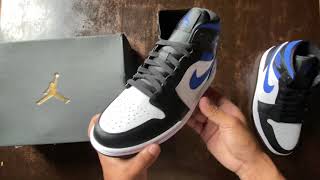 JORDAN 1 MID RACER BLUE UNBOXING SUPERKICKS 🔥 [upl. by Ariec]