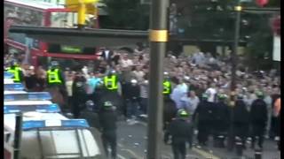 West Ham vs Millwall Hooligan Riots outside Upton Park [upl. by Krishna]