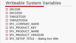 InstallScript  System Variables  InstallShield 2009 [upl. by Sesylu905]