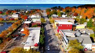 Frankfort Lighthouse Stunning Fall Tour Pure Michigan Drone Footage [upl. by Naji]