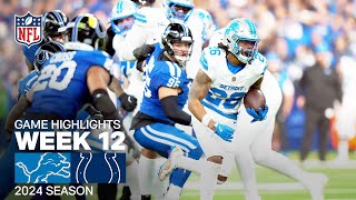 Detroit Lions vs Indianapolis Colts  2024 Week 12 Game Highlights [upl. by Ainniz]