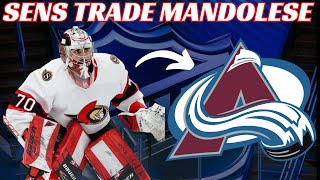 NHL Trade  Senators Trade Prospect Goalie to Avalanche [upl. by Chema209]