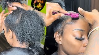 HOW TO do Sleek Ponytail on Natural Hair [upl. by Eecyaj390]