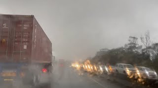 Big rainstorm on the N2 Freeway at Durban [upl. by Randolf]