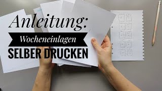 HOW TO  A5 WOCHENEINLAGEN SELBER DRUCKEN  FILOFAXING [upl. by Edwyna925]