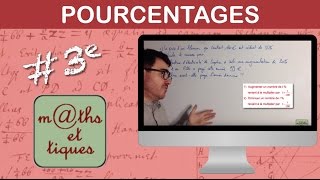 Effectuer un calcul de pourcentage  Troisième [upl. by Baptiste923]