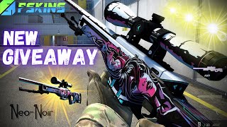 New FSkins Giveaway AWP NeoNoir Case Battles [upl. by Hanfurd]