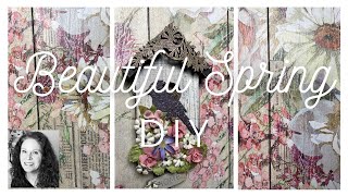 Spring Thrift Flip  IOD Transfers  Fusion Paint  Birdhouse Decor [upl. by Auqinal]