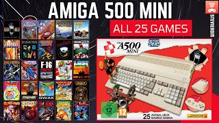 A500  Amiga 500 Mini Gameplay from all 25 Games [upl. by Pietra724]