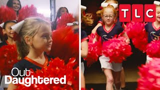 The Quints Try Jr Cheerleading  OutDaughtered  TLC [upl. by Duwe]