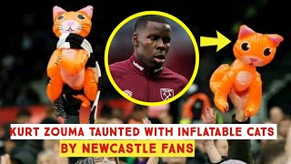 Kurt Zouma taunted amp booed with inflatable cats by Newcastle Fans [upl. by Clayborne]