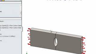 24tension test in solidworks simulation [upl. by Analem493]