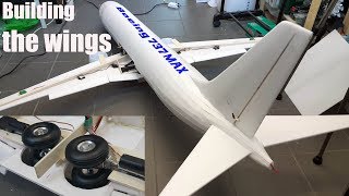 Boeing 737 MAX8 RC airplane DIY project P3 building the wings [upl. by Ahsienot]