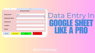 Effortless Google Sheets Data Entry Form with Google Apps Script Editable amp Dynamic [upl. by Anilehcim]