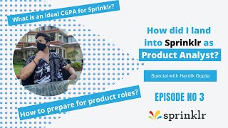 Getting into Sprinklr Product Profile Interview Experience Learn from Experiences [upl. by Eenyaj]