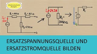 Beispiel zur Ersatzstromquelle und Ersatzspannungsquelle [upl. by Groos]