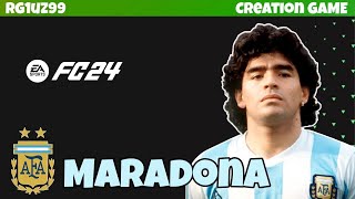 EA FC 24  HOW TO CREATE MARADONA ON FC 24  ITAPS5 [upl. by Savage]