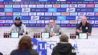 Pressekonferenz  1 FC Magdeburg gegen den SV Meppen 02 00  wwwsportfotosmdde [upl. by Ititrefen833]