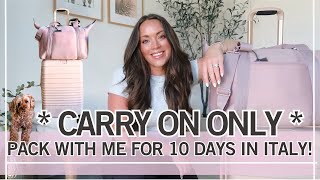 Pack with me for 10 days in Italy CARRY ON ONLY  Italy Packing  How to Pack Light [upl. by Melli]