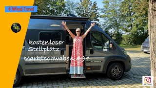 Kostenloser Wohnmobilstellplatz Marktschwaben Bayern A94 [upl. by Htrahddis]