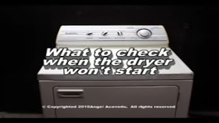 Performa Dryer That Is Not Starting  See What Parts You Need To Check [upl. by Colwell]