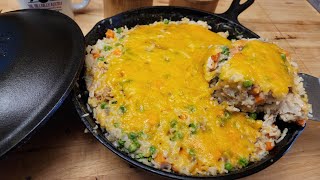 Creamy Cheesy Chicken and Rice Skillet Casserole – 1 Pot Dinner in 30 Minutes –The Hillbilly Kitchen [upl. by Lidia]