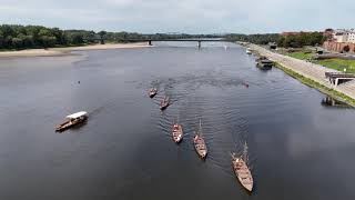 Toruń Raftsmen  Toruńscy Flisacy  DJI Air 3 drone footage 4K [upl. by Armelda432]