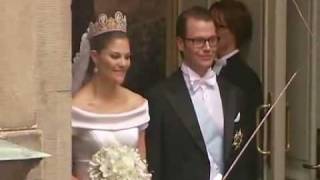 Schwedische Königliche Hochzeit von Kronprinzessin Victoria und Daniel Der Kussthe kiss [upl. by Alletnahs]