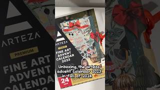 Unboxing The Arteza Advent Calendar 2023 🎨🎁 shorts artist arteza trending [upl. by Lajes]