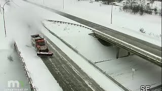 Crashes spinouts on Minnesota highways during third day of winter storm [upl. by Arutnev145]