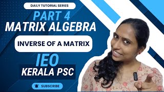 IEO  Engineering Mathematics  Matrix Algebra Part 4  KPSC studywithclick ieokeralapsc kpscieo [upl. by Jeconiah]