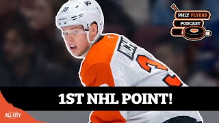 Matvei Michkov records 1st NHL point with an assist on Konecny goal  PHLY Flyers Podcast [upl. by Aneala]