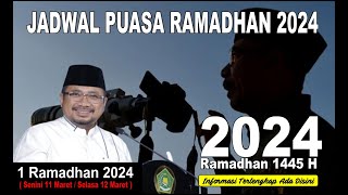 Puasa Ramadhan 2024 jatuh pada tanggal  Jadwal Puasa Ramadhan 2024  1 Ramadhan 1445 H [upl. by Hoashis]