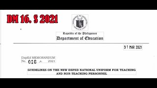 DepEd Memorandum No 16 S 2021 [upl. by Farmelo210]