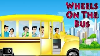 Wheels On The Bus Go Round amp Round  Nursery Rhymes  Karaoke With Lyrics  Popular Rhymes [upl. by Gil]