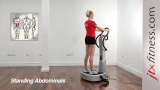 Vibration Plate Exercises  How To Do A Standing Abdominal Workout On A Vibration Plate [upl. by Jadd]