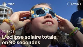 Revivez léclipse solaire totale en 1 minute et demie [upl. by Ofori914]