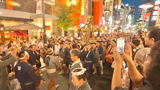 Tokyo Akasaka Hikawa Festival Eve Parade 赤坂氷川祭 Japan Walk 4k 20240913 [upl. by Weigle]