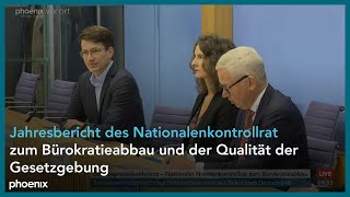 Bundespressekonferenz Jahresbericht des NKR zum Bürokratieabbau  011024 [upl. by Giacomo]