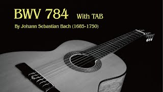 Bach BWV 784 with TAB [upl. by Ashby]