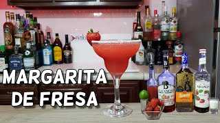 ¿Cómo Preparar La MARGARITA DE FRESA 🍓  Para los Amantes de las Margaritas  Drinkiando Margarita [upl. by Korns886]