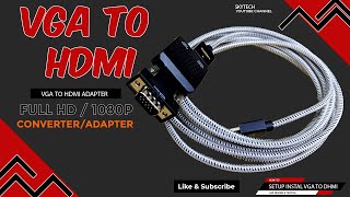 vga to hdmi adaper with audio  vga to hdmi converter [upl. by Yentihw383]