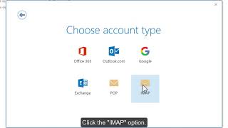 How to configure an IMAP email account in Outlook 2016 [upl. by Earahs454]