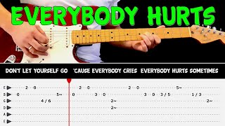 EVERYBODY HURTS  Guitar cover with tabs  REM [upl. by Neram]